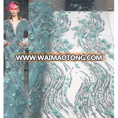 high quality handmade net tulle lace fabric african for wedding