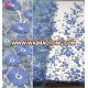 Blue 3d lace fabric flower embroidered french lace